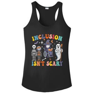 Inclusion IsnT Scary Slp Halloween Sped Teacher Ghost Mummy Ladies PosiCharge Competitor Racerback Tank