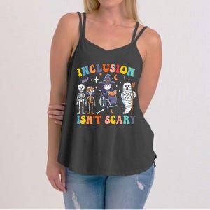 Inclusion IsnT Scary Slp Halloween Sped Teacher Ghost Mummy Women's Strappy Tank