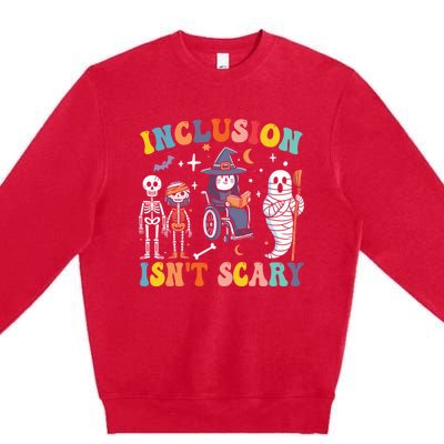 Inclusion IsnT Scary Slp Halloween Sped Teacher Ghost Mummy Premium Crewneck Sweatshirt