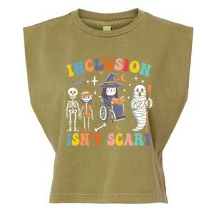 Inclusion IsnT Scary Slp Halloween Sped Teacher Ghost Mummy Garment-Dyed Women's Muscle Tee