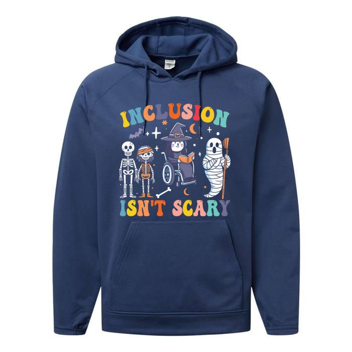 Inclusion IsnT Scary Slp Halloween Sped Teacher Ghost Mummy Performance Fleece Hoodie