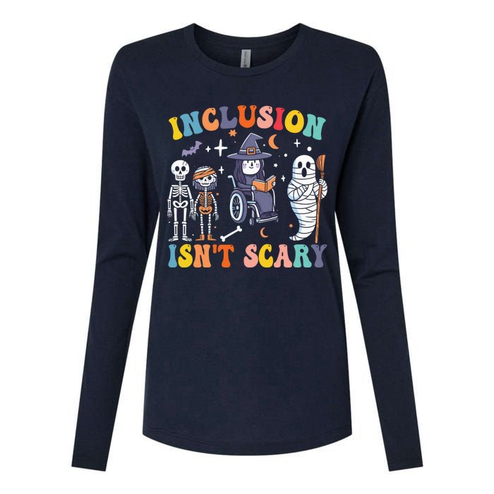 Inclusion IsnT Scary Slp Halloween Sped Teacher Ghost Mummy Womens Cotton Relaxed Long Sleeve T-Shirt