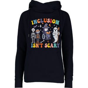 Inclusion IsnT Scary Slp Halloween Sped Teacher Ghost Mummy Womens Funnel Neck Pullover Hood