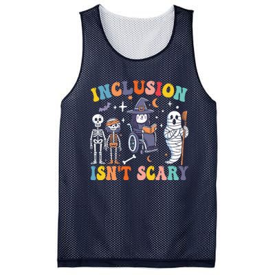 Inclusion IsnT Scary Slp Halloween Sped Teacher Ghost Mummy Mesh Reversible Basketball Jersey Tank