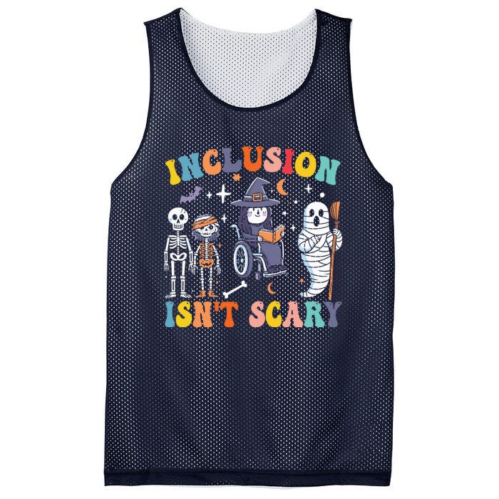 Inclusion IsnT Scary Slp Halloween Sped Teacher Ghost Mummy Mesh Reversible Basketball Jersey Tank