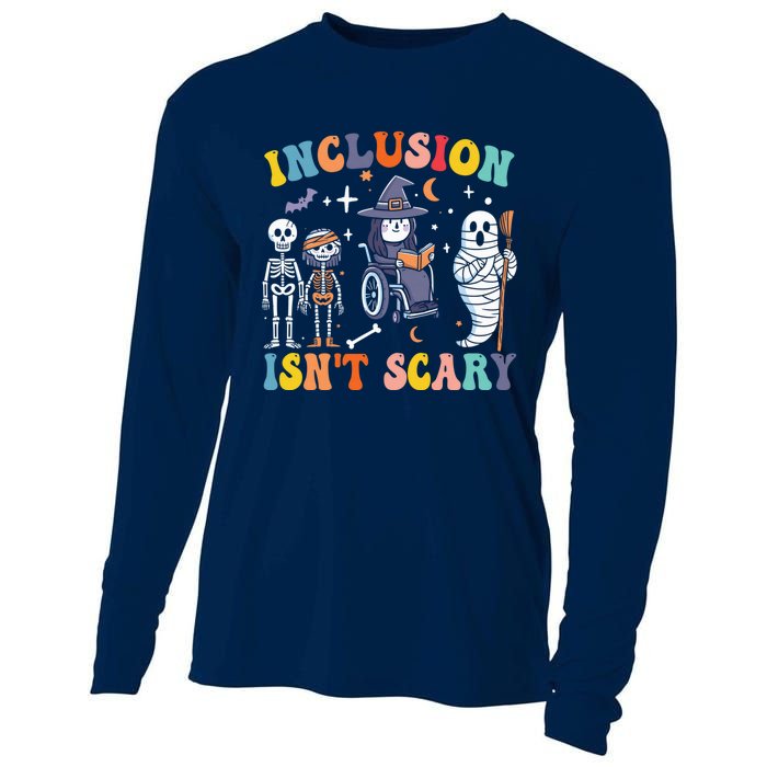 Inclusion IsnT Scary Slp Halloween Sped Teacher Ghost Mummy Cooling Performance Long Sleeve Crew