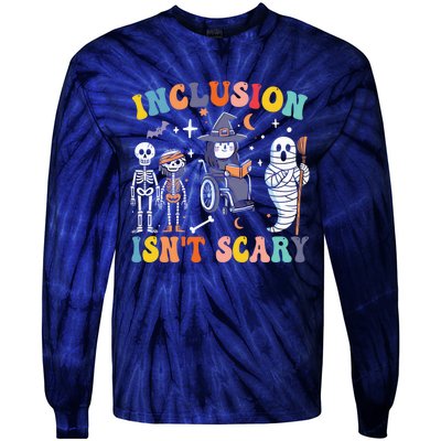 Inclusion IsnT Scary Slp Halloween Sped Teacher Ghost Mummy Tie-Dye Long Sleeve Shirt