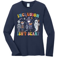 Inclusion IsnT Scary Slp Halloween Sped Teacher Ghost Mummy Ladies Long Sleeve Shirt