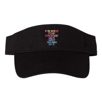 If Im Spoiled Its My Papas Fault Funny Spoiling Visor
