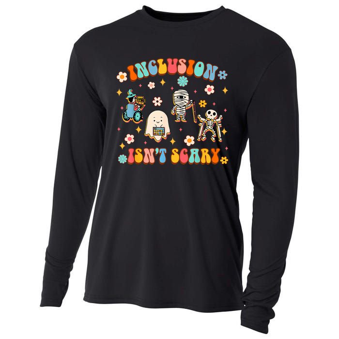 Inclusion IsnT Scary Slp Halloween Sped Teacher Cooling Performance Long Sleeve Crew