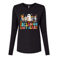 Inclusion IsnT Scary Slp Halloween Sped Teacher Ghost Mummy Womens Cotton Relaxed Long Sleeve T-Shirt