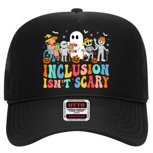 Inclusion IsnT Scary Slp Halloween Sped Teacher Ghost Mummy High Crown Mesh Back Trucker Hat