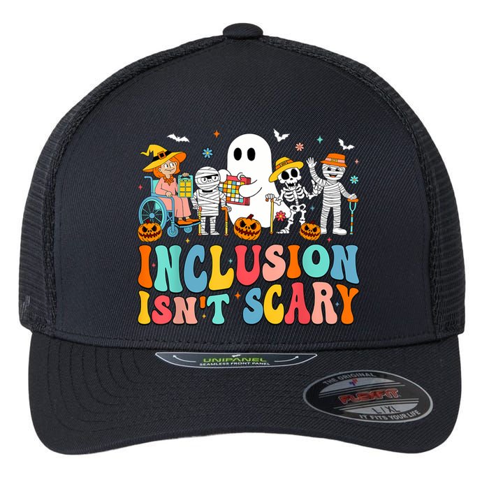 Inclusion IsnT Scary Slp Halloween Sped Teacher Ghost Mummy Flexfit Unipanel Trucker Cap