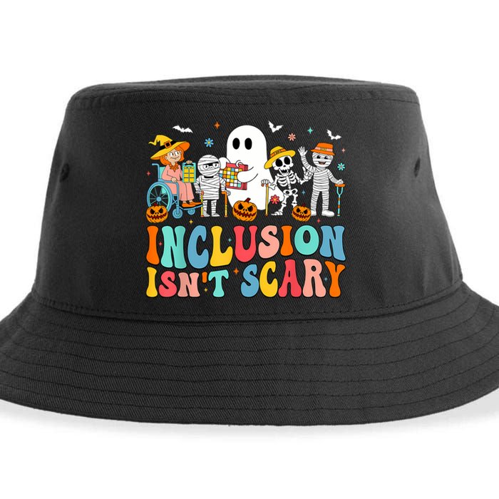 Inclusion IsnT Scary Slp Halloween Sped Teacher Ghost Mummy Sustainable Bucket Hat