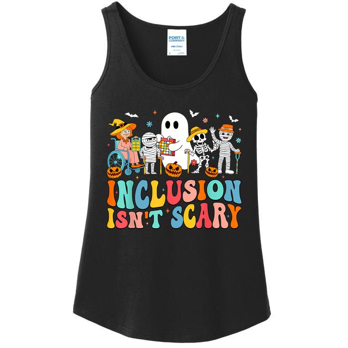 Inclusion IsnT Scary Slp Halloween Sped Teacher Ghost Mummy Ladies Essential Tank