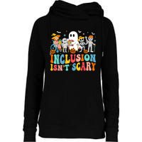 Inclusion IsnT Scary Slp Halloween Sped Teacher Ghost Mummy Womens Funnel Neck Pullover Hood