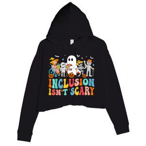 Inclusion IsnT Scary Slp Halloween Sped Teacher Ghost Mummy Crop Fleece Hoodie