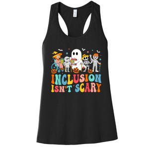 Inclusion IsnT Scary Slp Halloween Sped Teacher Ghost Mummy Women's Racerback Tank