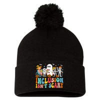 Inclusion IsnT Scary Slp Halloween Sped Teacher Ghost Mummy Pom Pom 12in Knit Beanie