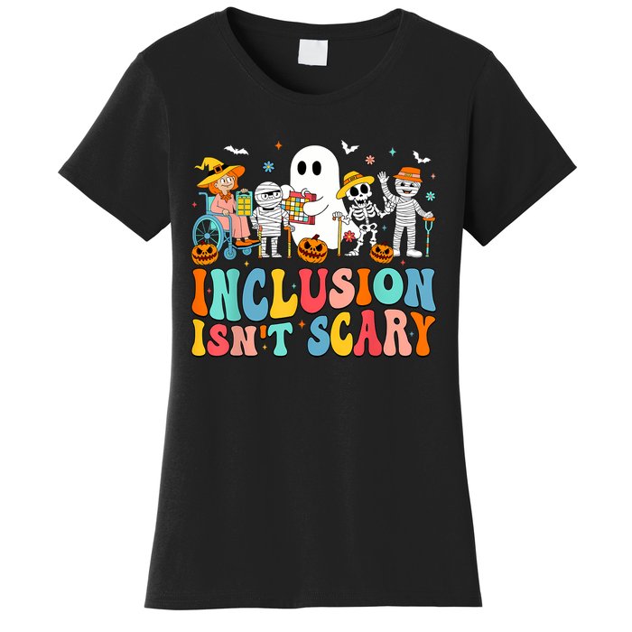 Inclusion IsnT Scary Slp Halloween Sped Teacher Ghost Mummy Women's T-Shirt