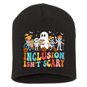 Inclusion IsnT Scary Slp Halloween Sped Teacher Ghost Mummy Short Acrylic Beanie