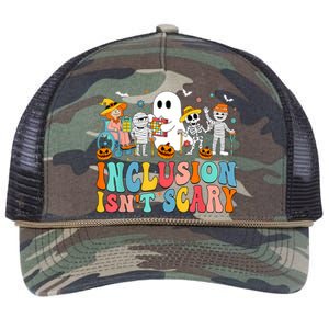 Inclusion IsnT Scary Slp Halloween Sped Teacher Ghost Mummy Retro Rope Trucker Hat Cap