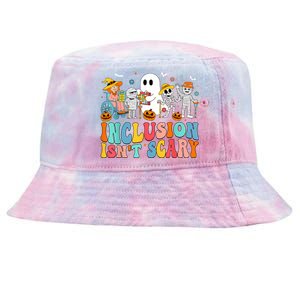 Inclusion IsnT Scary Slp Halloween Sped Teacher Ghost Mummy Tie-Dyed Bucket Hat