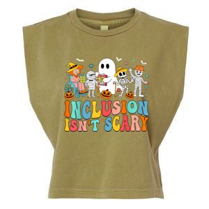 Inclusion IsnT Scary Slp Halloween Sped Teacher Ghost Mummy Garment-Dyed Women's Muscle Tee