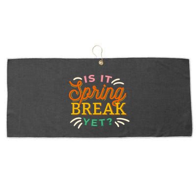 Is It Spring Break Yet Large Microfiber Waffle Golf Towel