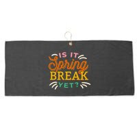 Is It Spring Break Yet Large Microfiber Waffle Golf Towel