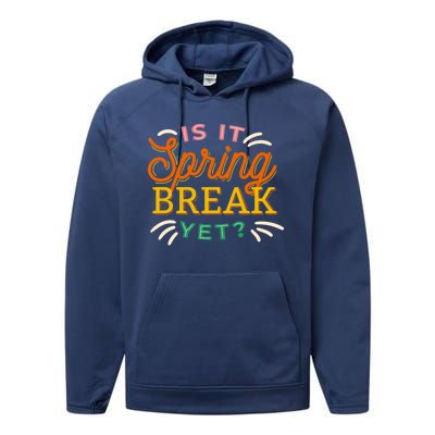 Is It Spring Break Yet Performance Fleece Hoodie