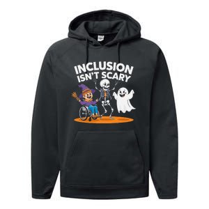 Inclusion IsnT Scary Halloween Fun Performance Fleece Hoodie