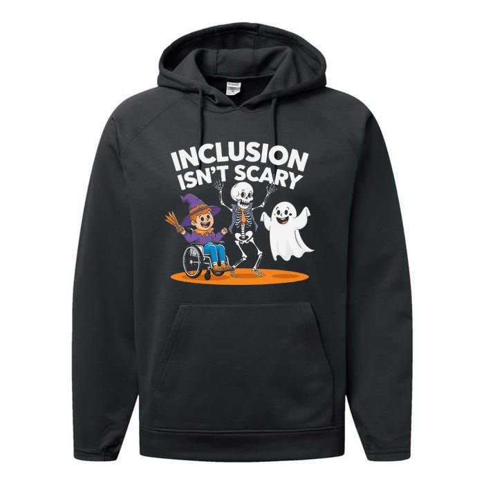 Inclusion IsnT Scary Halloween Fun Performance Fleece Hoodie