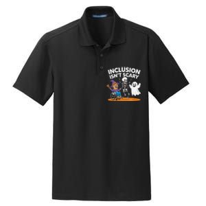 Inclusion IsnT Scary Halloween Fun Dry Zone Grid Polo