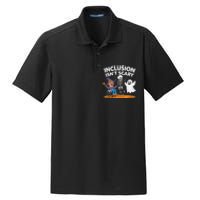 Inclusion IsnT Scary Halloween Fun Dry Zone Grid Polo