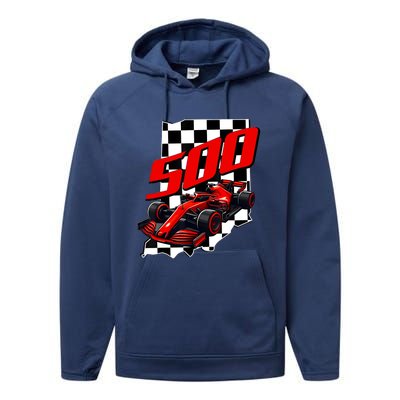 Indianapolis Indiana State 500 Race Car Formula Racing Car Performance Fleece Hoodie