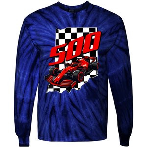 Indianapolis Indiana State 500 Race Car Formula Racing Car Tie-Dye Long Sleeve Shirt