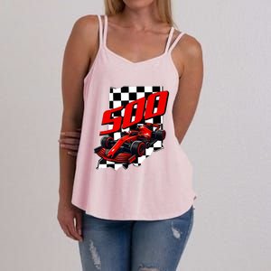 Indianapolis Indiana State 500 Race Car Formula Racing Car Women's Strappy Tank