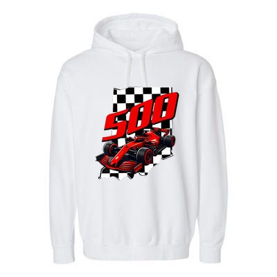 Indianapolis Indiana State 500 Race Car Formula Racing Car Garment-Dyed Fleece Hoodie