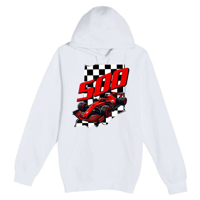 Indianapolis Indiana State 500 Race Car Formula Racing Car Premium Pullover Hoodie