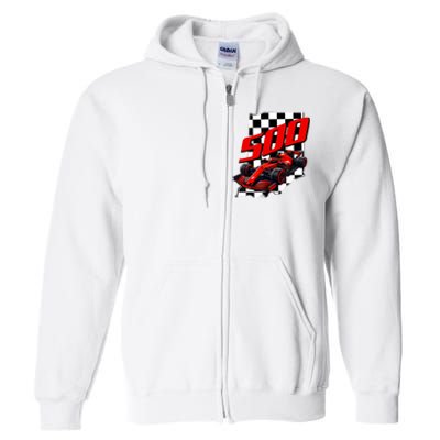 Indianapolis Indiana State 500 Race Car Formula Racing Car Full Zip Hoodie