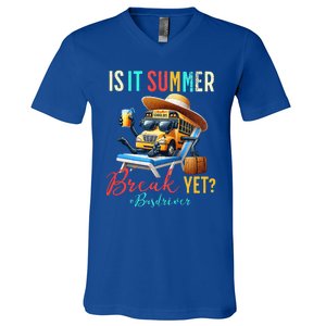 Is It Summer Break Yet Bus Driver V-Neck T-Shirt