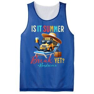 Is It Summer Break Yet Bus Driver Mesh Reversible Basketball Jersey Tank