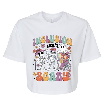 Inclusion IsnT Scary Slp Halloween Bella+Canvas Jersey Crop Tee