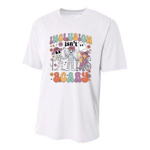 Inclusion IsnT Scary Slp Halloween Youth Performance Sprint T-Shirt