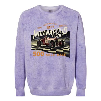 Indianapolis Indiana State 500 Race Car Formula Racing Car Colorblast Crewneck Sweatshirt