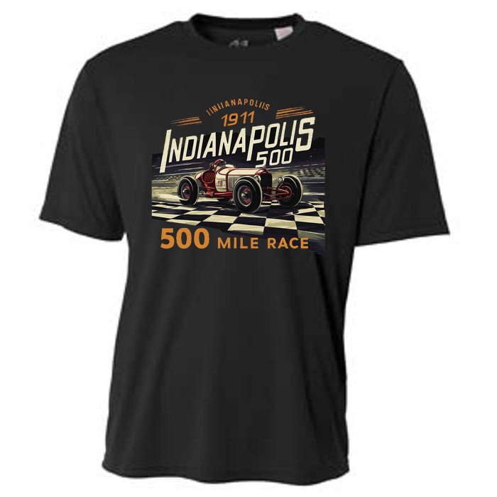 Indianapolis Indiana State 500 Race Car Formula Racing Car Cooling Performance Crew T-Shirt