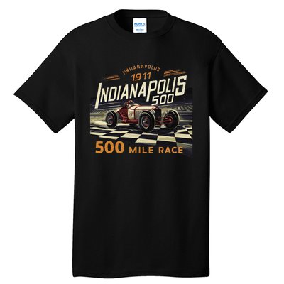 Indianapolis Indiana State 500 Race Car Formula Racing Car Tall T-Shirt