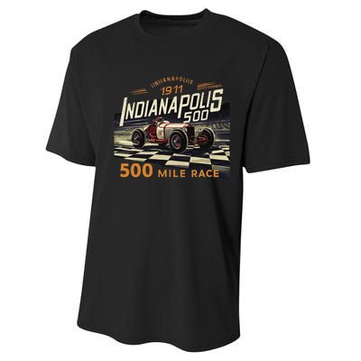 Indianapolis Indiana State 500 Race Car Formula Racing Car Performance Sprint T-Shirt