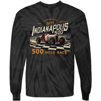 Indianapolis Indiana State 500 Race Car Formula Racing Car Tie-Dye Long Sleeve Shirt